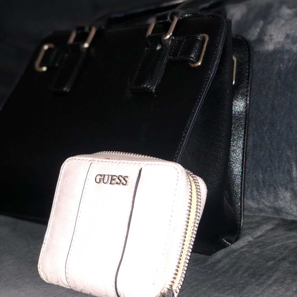 Black Purse with Pink wallet